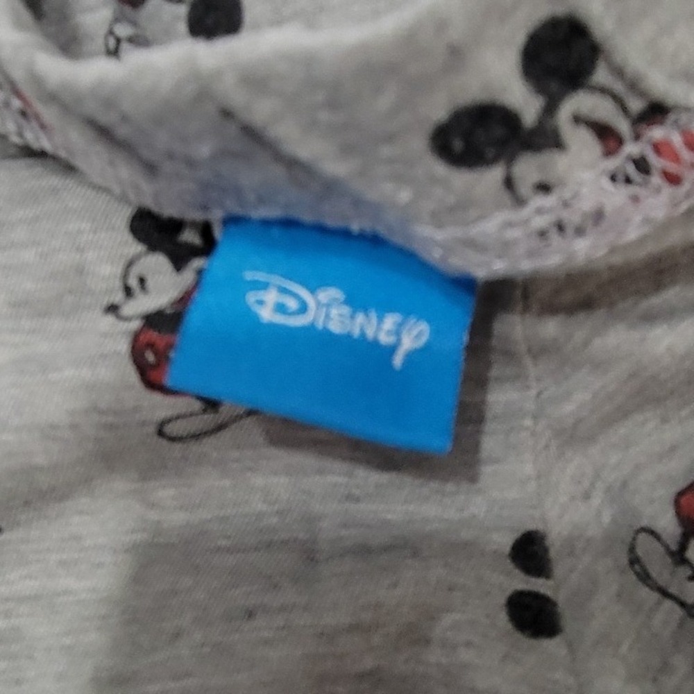 Pajama Shorts Comfy Mickey Mouse Gray comfy Sleepwear Women Large - Picture 4 of 7